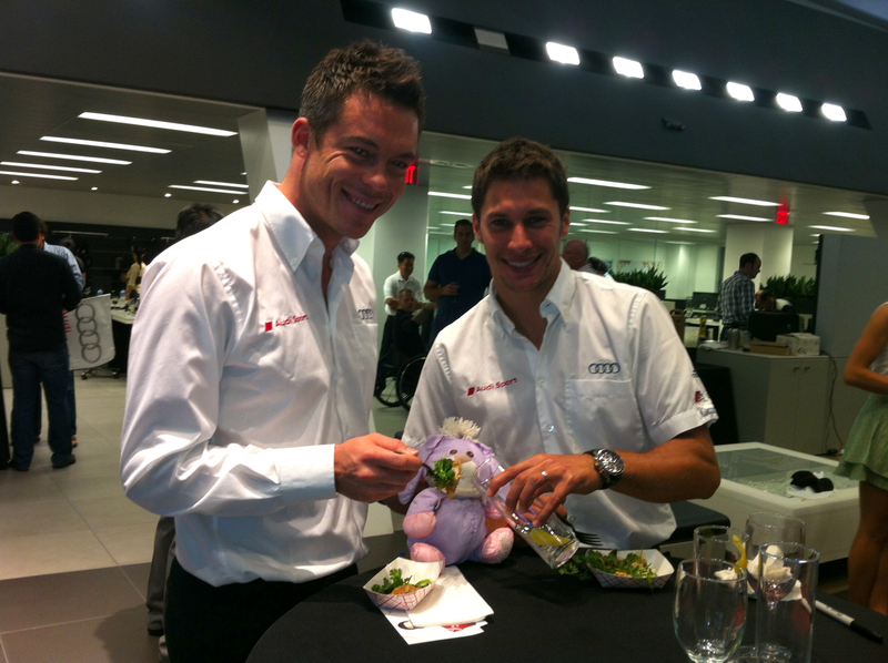 Illustration for article titled Racing Drivers With Easter Bunnies Are The Best Thing Ever